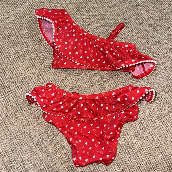 6-12m Two Piece, Red, Janie and Jack Bathing Suit - Picture 3 of 4